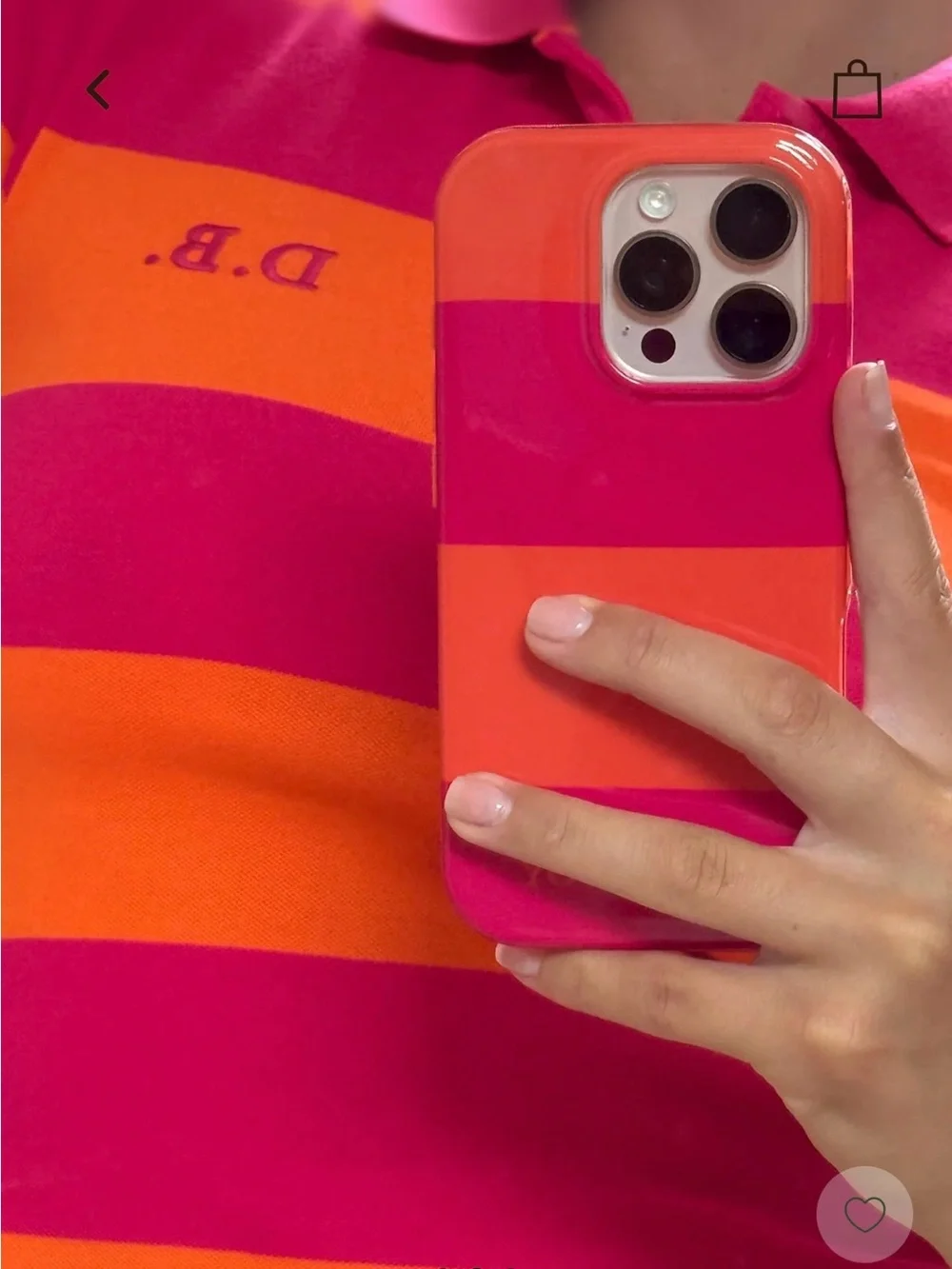 Dairy Boy Bold Pink & Orange Stripe Phone Case